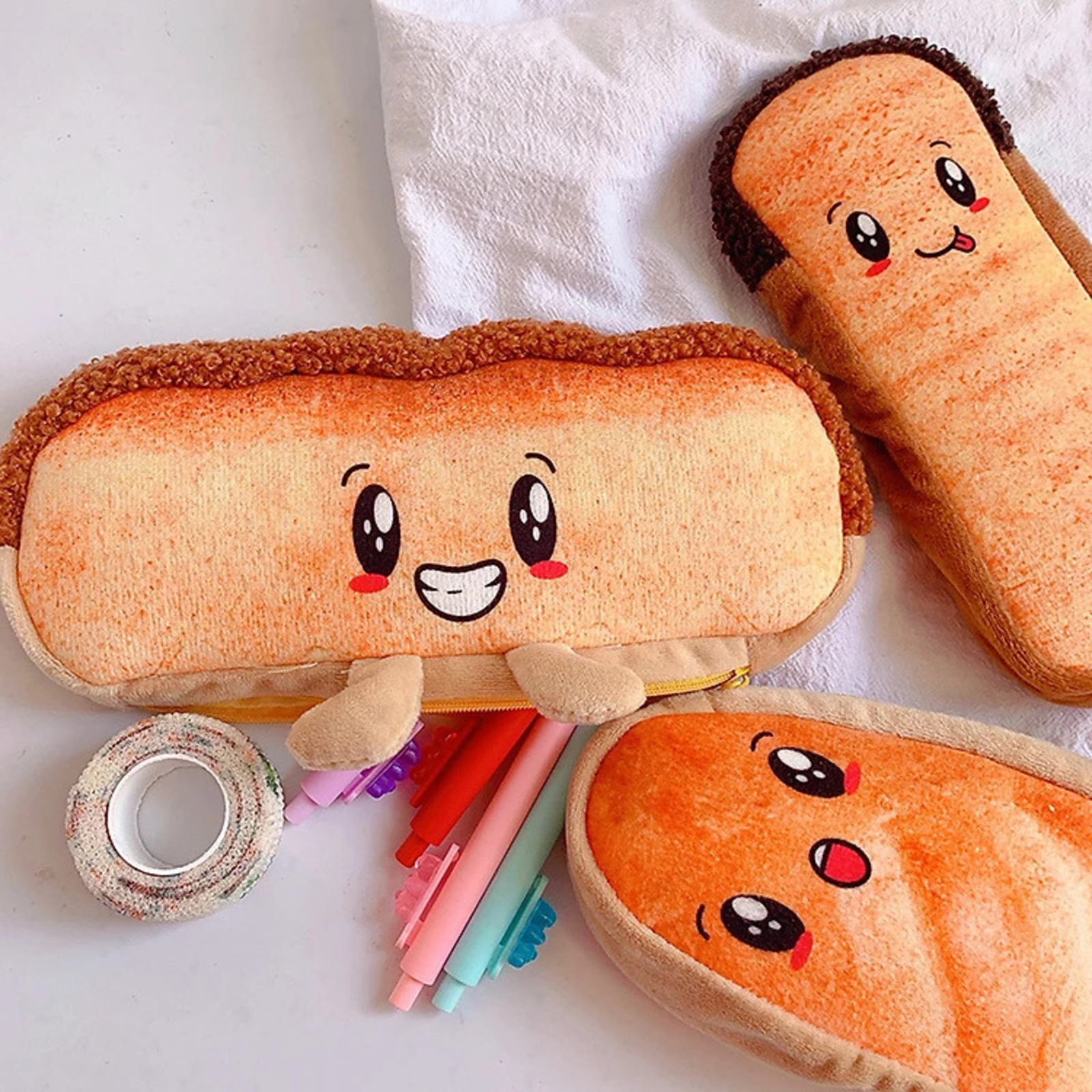 Túi Đựng Bút Cho Bé Hình Bánh Mì 